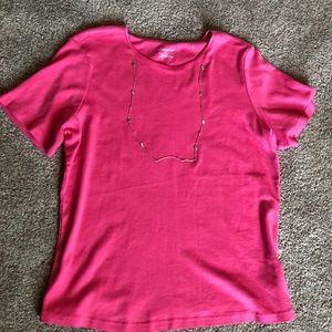 Christopher and Banks pink shirt size XL